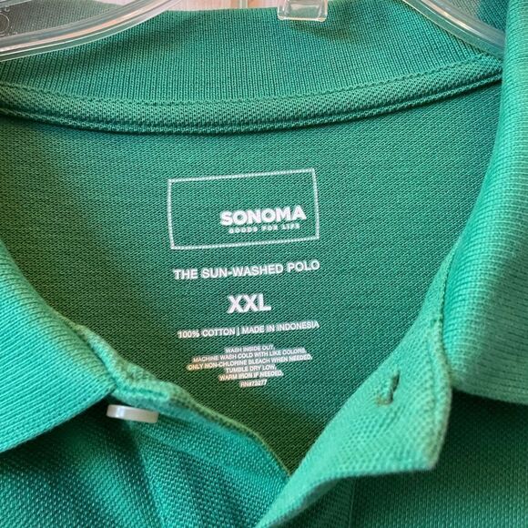 KELLY GREEN SUN-WASHED POLO XXL 100% COTTON NWT - Picture 1 of 5